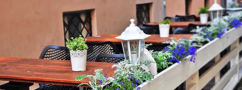 Outdoor dining area